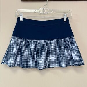 Vineyard Vines: Girls Tennis / Athletic Navy Gingham Skort, Size L (14)